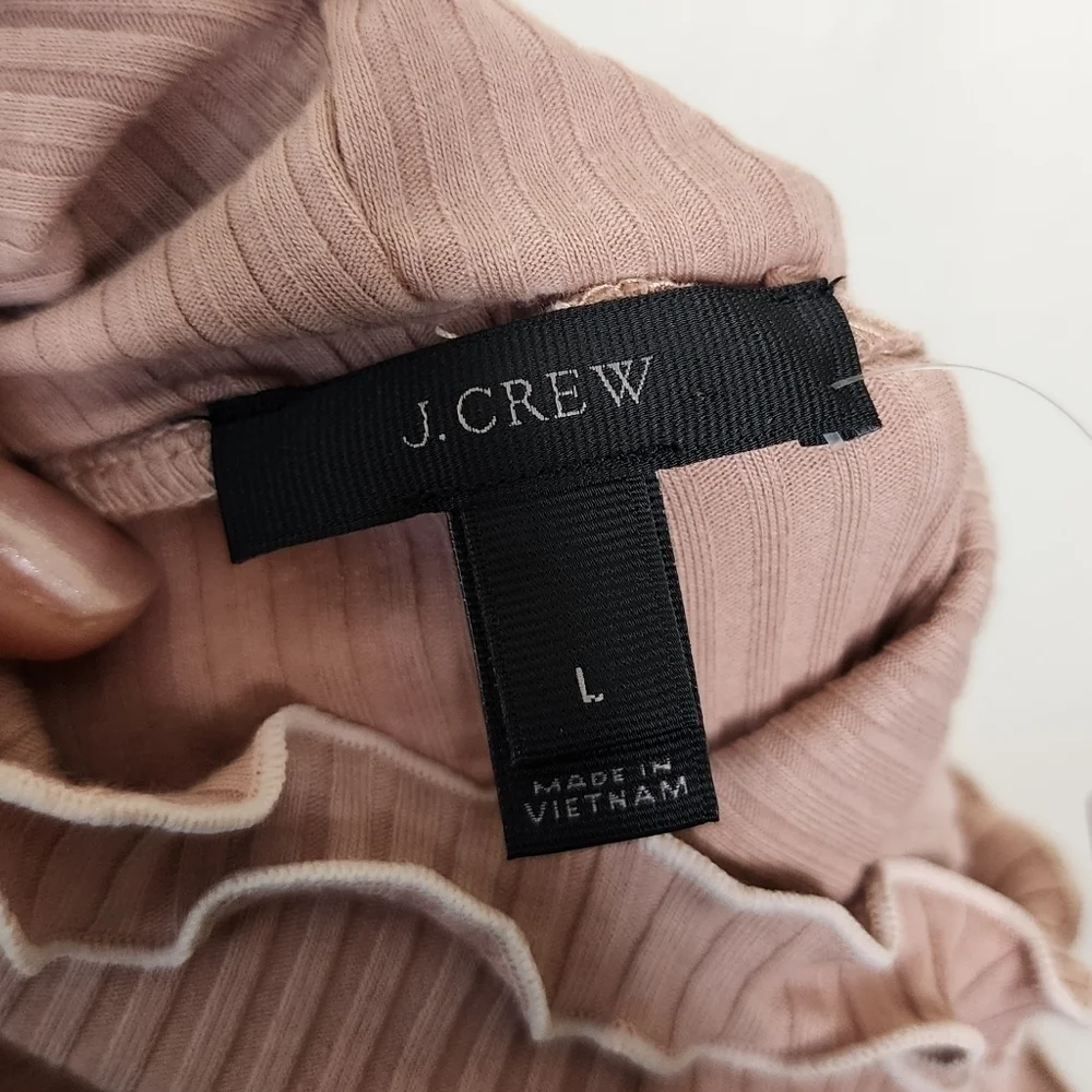 J.Crew Nude Rouge Ribbed Turtleneck L NWT - Picture 7 of 7